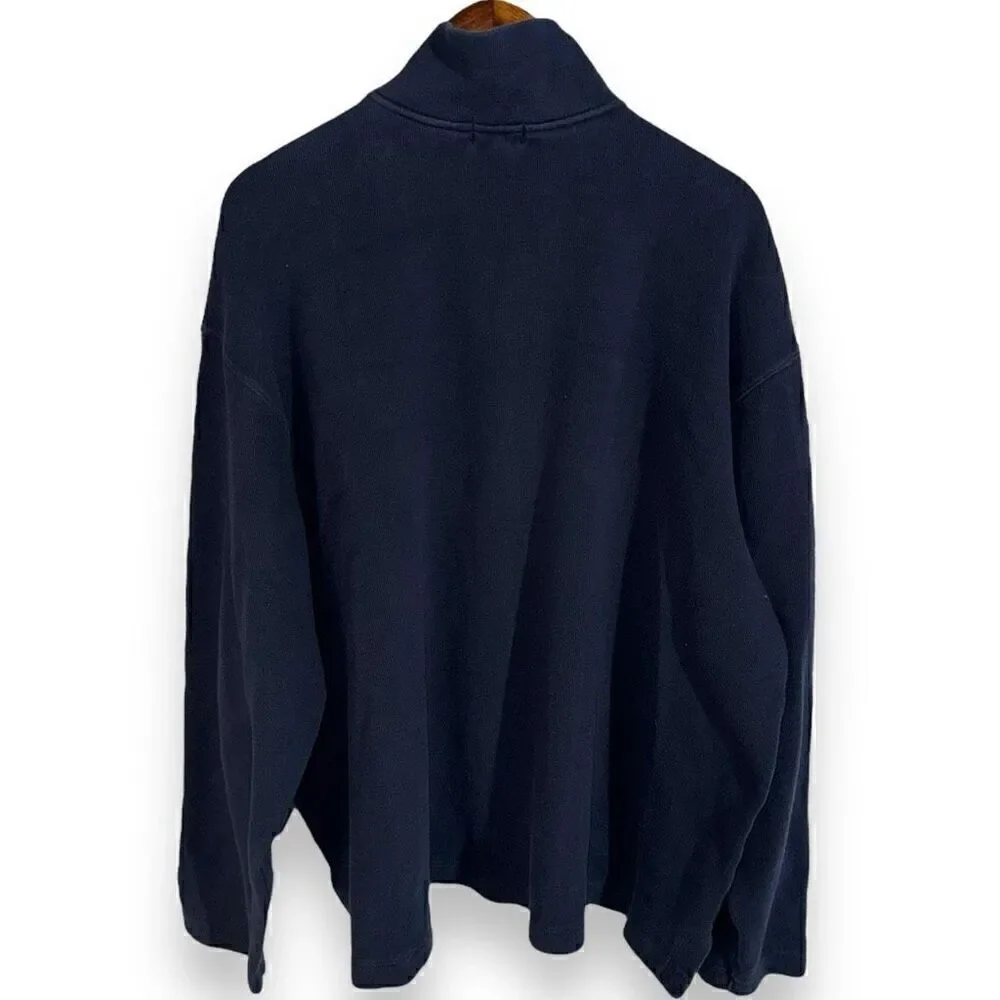 80s Navy J. CREW Made in USA Oversized Sweatshirt Size XL